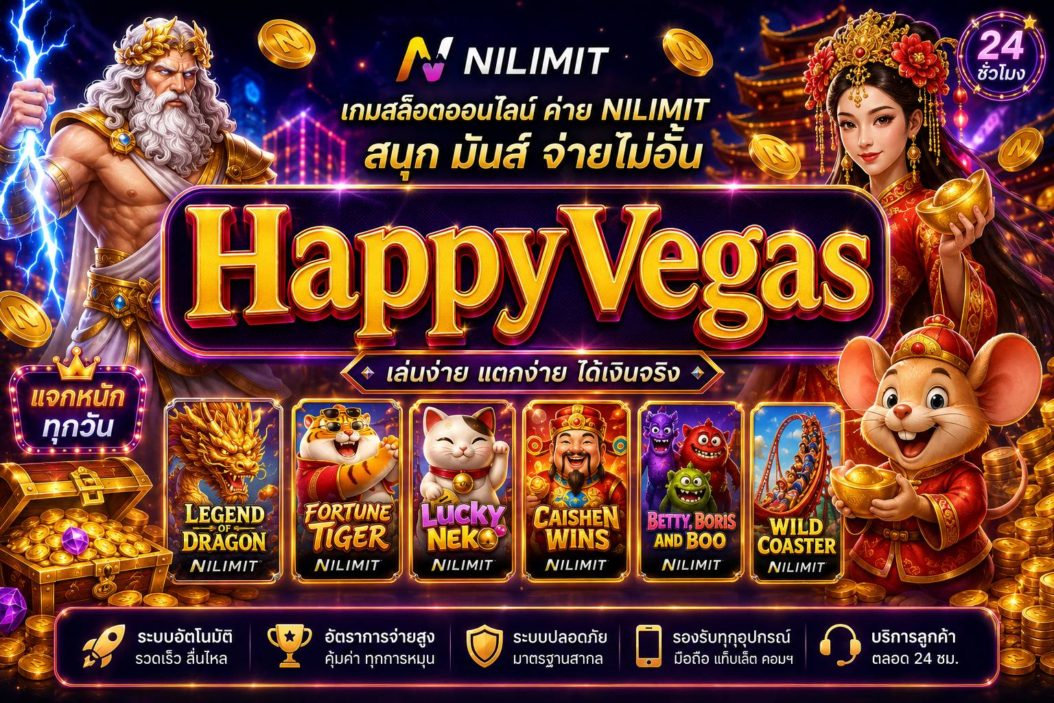 HappyVegas เว็บไซต์คุณภาพระดับโลก