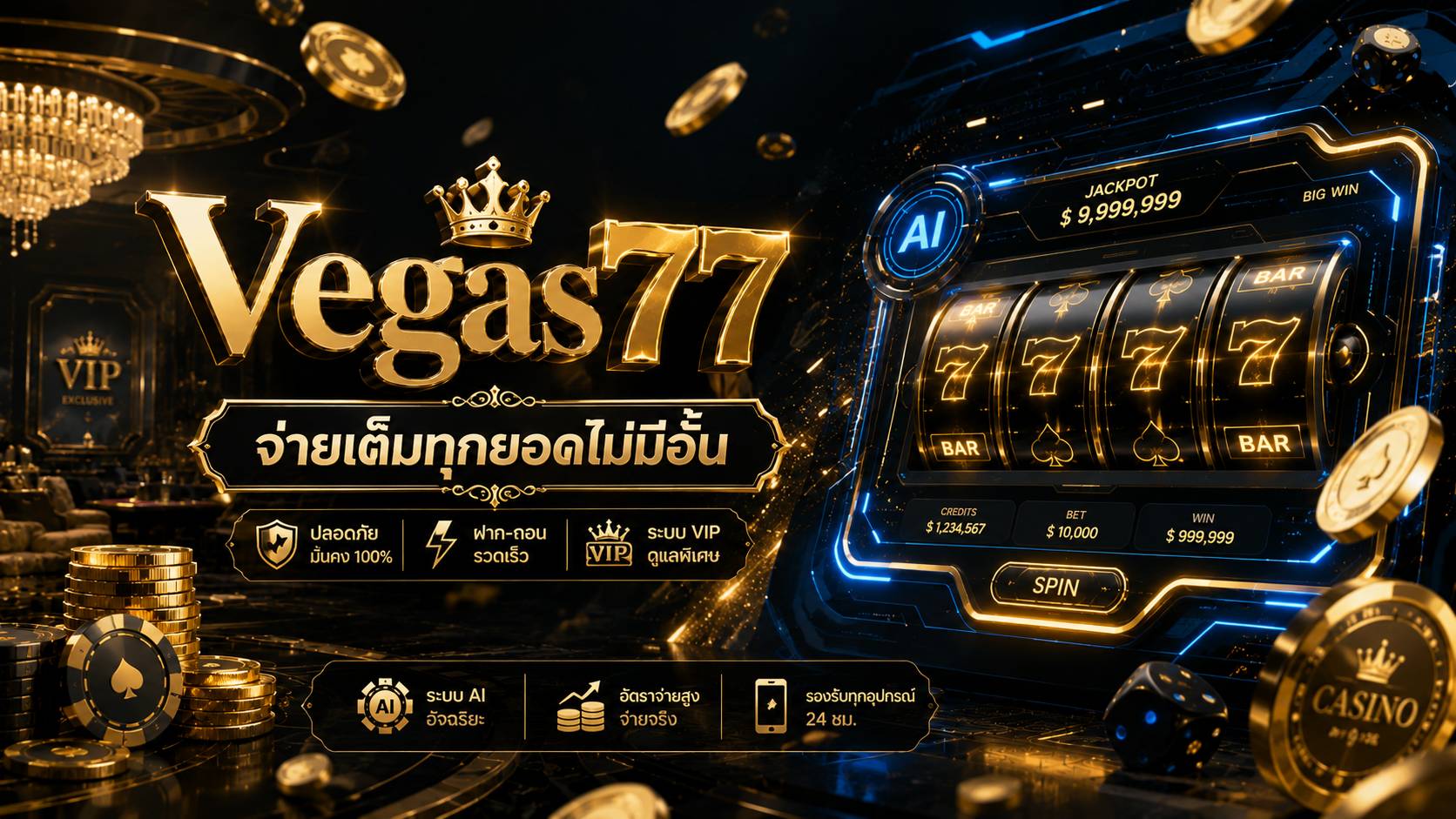 Vegas77 จ่ายเต็มทุกยอดไม่มีอั้น
