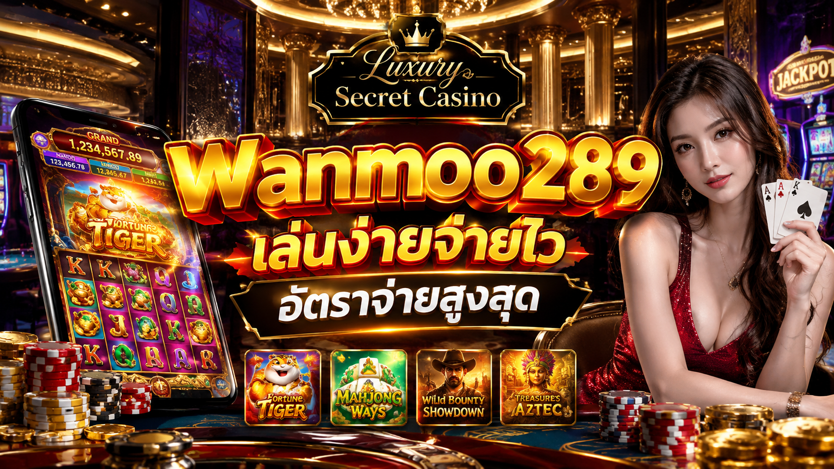 Wanmoo289 เล่นง่ายจ่ายไวอัตราจ่ายสูงสุด
